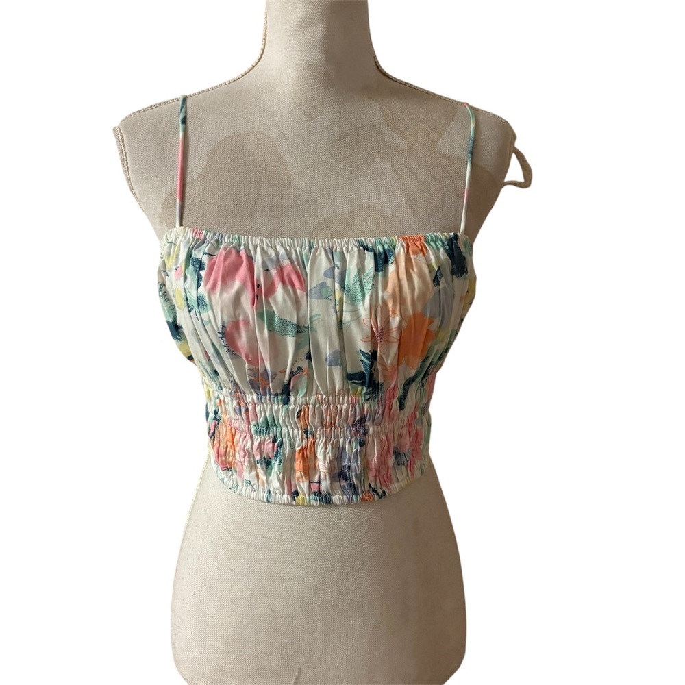 Floral Smocked Crop Top